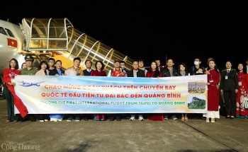 Quảng Bình: Đón chuyến bay quốc tế đầu tiên từ Đài Bắc