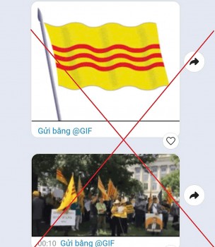 Người dùng bức xúc vì GIF tin nhắn Zalo xuất hiện cờ ba sọc