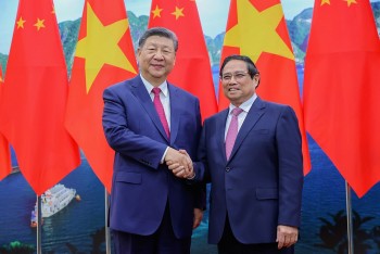 Thủ tướng Phạm Minh Chính hội kiến Tổng Bí thư, Chủ tịch nước Trung Quốc Tập Cận Bình