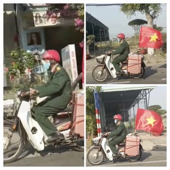 Cựu chiến binh 76 tuổi chạy xe máy 1.300km để xem diễu binh dịp 30/4