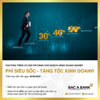 Tăng tốc với danh mục phí “siêu sốc” từ Bac A Bank