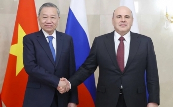 Tổng Bí thư Tô Lâm hội kiến Thủ tướng Nga: Đẩy mạnh hợp tác năng lượng, dầu khí, hạt nhân