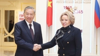 Tổng Bí thư Tô Lâm hội kiến Chủ tịch Thượng viện Nga: Thúc đẩy hợp tác trong 5 lĩnh vực then chốt