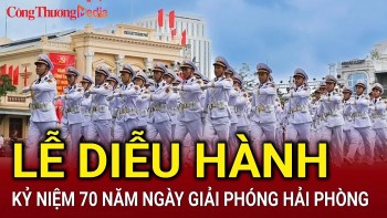 TRỰC TIẾP: Toàn cảnh Lễ diễu hành kỷ niệm 70 năm Ngày Giải phóng Hải Phòng
