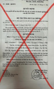 Cảnh báo giả danh Bộ Tài chính để lừa đảo người dân, doanh nghiệp