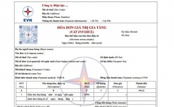 EVN áp dụng hoá đơn tiền điện mới có mã định danh