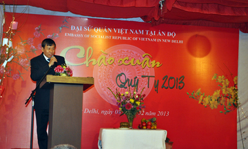 Kiều bào tại Ấn Độ vui đón Tết Quý Tỵ