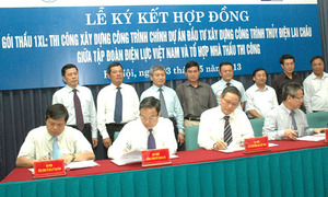 Ký kết hợp đồng xây dựng công trình thủy điện Lai Châu
