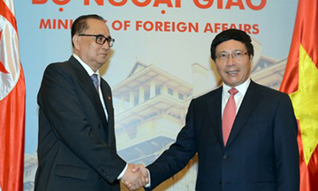 Phó Thủ tướng Phạm Bình Minh hội đàm Bộ trưởng Ngoại giao Triều Tiên