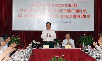 Thủ tướng làm việc với Bộ KHĐT về cải cách hành chính
