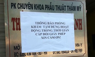 Nhiều thẩm mỹ viện bất ngờ đóng cửa