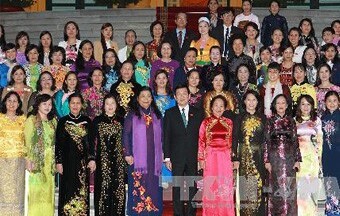 Chủ tịch nước Trương Tấn Sang tiếp Đoàn nữ Đại biểu Quốc hội