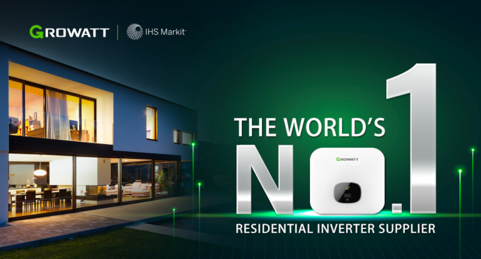 Growatt được công nhận là thương hiệu biến tần dân dụng số 1 toàn cầu