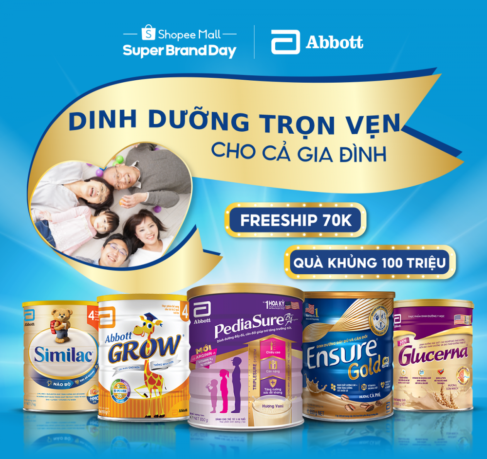 Abbott và Shopee chào đón Ngày Dinh dưỡng Gia đình, khuyến khích người Việt ăn uống hợp lý và sống lành mạnh