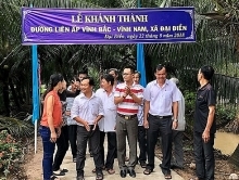 Đường liên ấp do Tập đoàn Tân Hiệp Phát tài trợ tại Bến Tre đi vào hoạt động