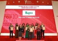 Hapro lọt Top 10 công ty uy tín ngành bán lẻ năm 2018