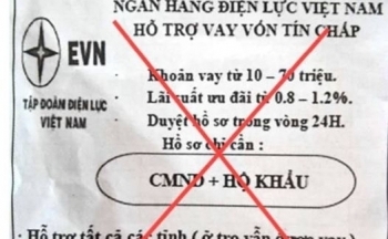 Cảnh báo việc giả thương hiệu EVN để quảng cáo cho vay tín chấp