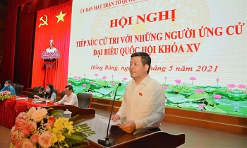 Bộ trưởng Nguyễn Hồng Diên tiếp xúc cử tri tại Hải Phòng