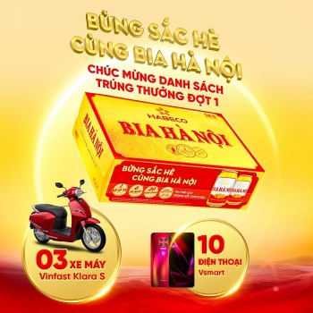 Trao giải chương trình khuyến mại “Bừng sắc hè cùng Bia Hà Nội”