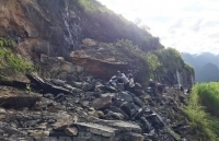 Hà Giang: Nhiều tuyến đường giao thông bị sạt lở do mưa lũ