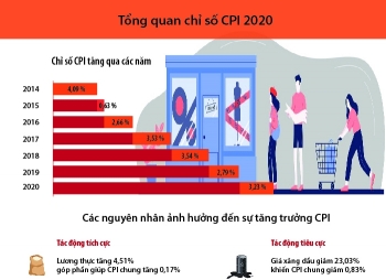 [Infographics] Tổng quan Chỉ số giá tiêu dùng năm 2020: Đạt mục tiêu Quốc hội đề ra
