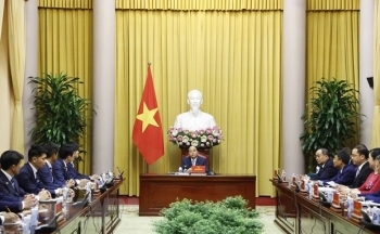 Chủ tịch nước tiếp đoàn nghị sỹ thanh niên Đảng Dân chủ Tự do Nhật Bản