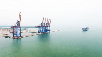 Doosan Vina hoàn thành công đoạn lắp dựng cẩu bờ Gemalink số 7