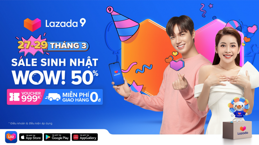 Hàng triệu ưu đãi Lazada dành cho người dùng Việt nhân sinh nhật thứ 9
