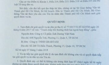 Tòa án nhân dân TP. Hồ Chí Minh tạm đình chỉ vụ tranh chấp giữa Vinasun và Grab