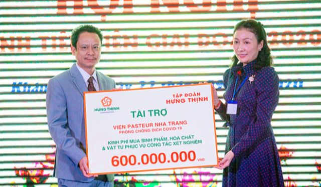 Tập đoàn Hưng Thịnh tài trợ 600 triệu cho Viện Pasteur Nha Trang