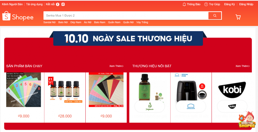 Shopee khởi động sự kiện 10.10 Ngày sale thương hiệu