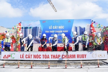 DCT Partners cất nóc tòa tháp Charm Ruby khu phức hợp Charm City Bình Dương