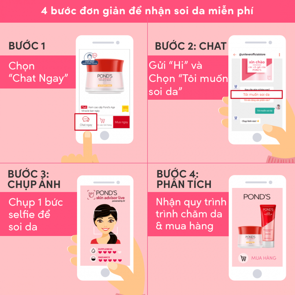 Trải nghiệm “Chăm sóc da thông minh” được POND’S giới thiệu trên Shopee
