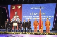 Phó Thủ tướng Vương Đình Huệ trao Huân chương lao động hạng Nhì cho Công ty Điện lực Nghệ An