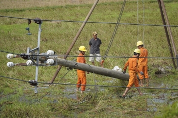 EVNCPC lý giải cột điện ngã đổ sau bão số 5