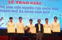 Đà Nẵng: Trao giải Cuộc thi Sinh viên nghiên cứu khoa học năm 2019