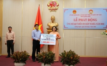 Công ty Cổ phần Lọc hóa dầu Bình Sơn ủng hộ 1 tỷ đồng Quỹ Đền ơn đáp nghĩa tỉnh Quảng Ngãi