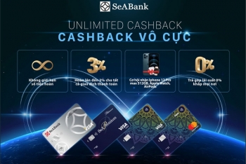 Hoàn tiền không giới hạn với thẻ quốc tế SeABank
