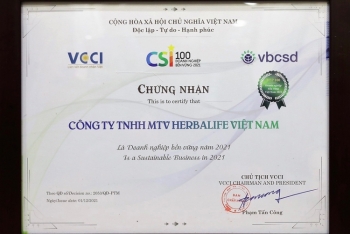 Herbalife - Top 100 doanh nghiệp bền vững năm 2021
