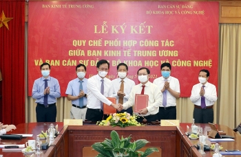 Ban Kinh tế Trung ương, Bộ Khoa học và Công nghệ ký kết quy chế phối hợp công tác