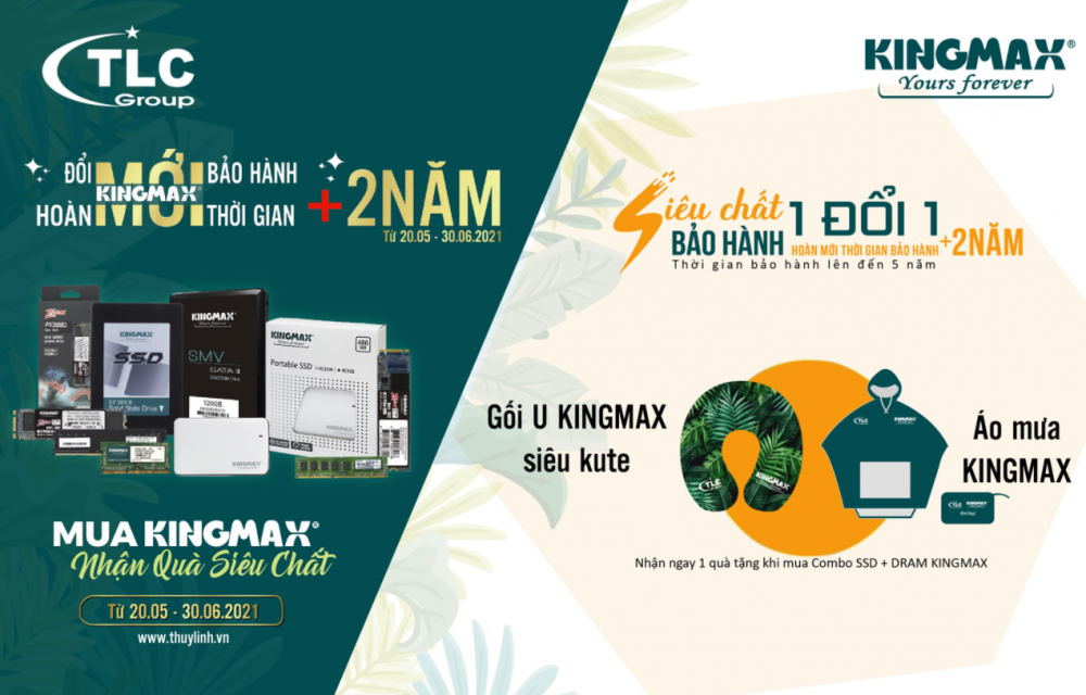 Combo quà hè rực rỡ, mua KINGMAX ngay kẻo lỡ
