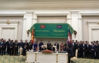 Chính phủ Việt Nam và Chính phủ Campuchia ký Bản Thỏa thuận thúc đẩy thương mại song phương giai đoạn 2019-2020