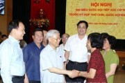 Tổng Bí thư tiếp xúc cử tri quận Hoàn Kiếm, Hà Nội
