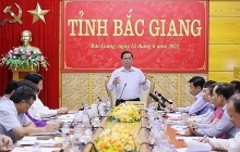 Thủ tướng Phạm Minh Chính làm việc với Ban Thường vụ Tỉnh ủy Bắc Giang
