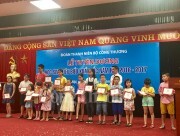 Tuyên dương các cháu học sinh tiêu biểu năm học 2016-2017