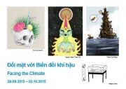 Triển lãm tranh biếm họa “Đối mặt với biến đổi khí hậu”