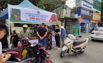 Quản lý thị trường Hòa Bình trực tiếp hỗ trợ tiêu thụ vải thiều Bắc Giang