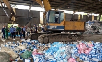 Cục Quản lý thị trường Hà Nội: Tiêu hủy 18 tấn hàng kém chất lượng