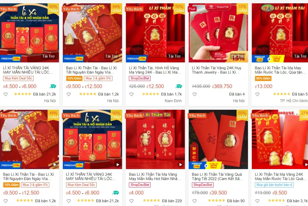 Đa dạng mẫu mã, sản phẩm vàng cho ngày vía Thần Tài 2022