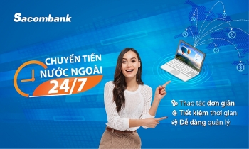Sacombank thực hiện chuyển tiền ra nước ngoài trên Internet Banking